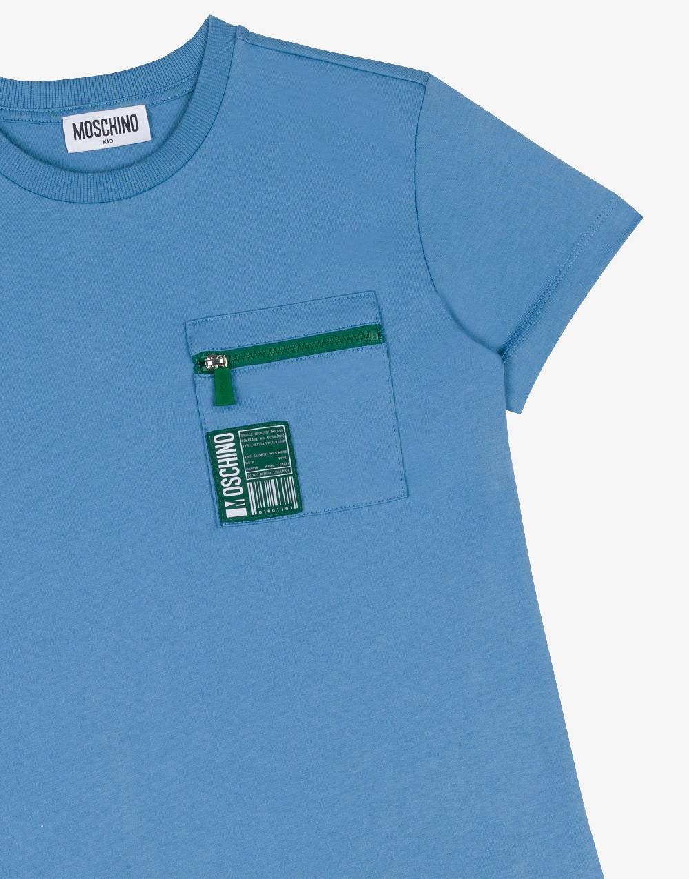 Love Moschino T-shirt in jersey Barcode Patch Nuovo