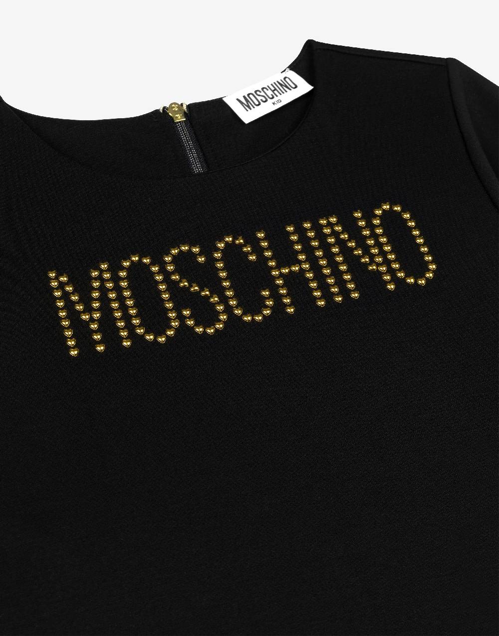 Love Moschino Abito in punto milano Studded Logo Spedizione Gratuita
