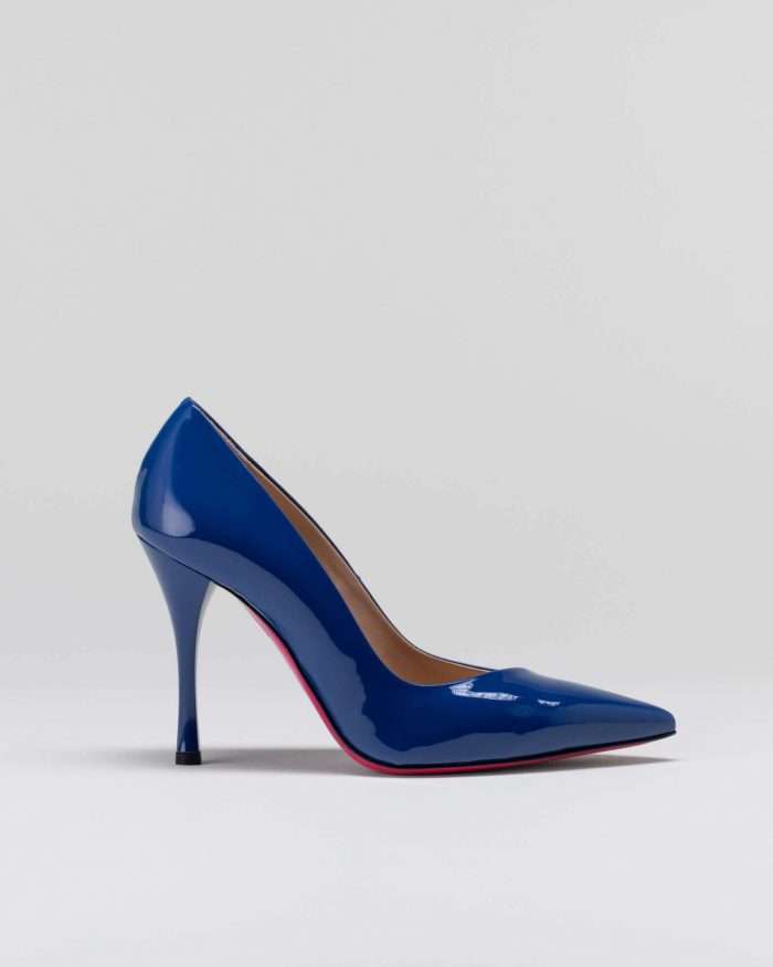 LUCIANO PADOVAN SIMPLE LINE Décolleté Robin PELLE VERNICIATA BLU Qualità