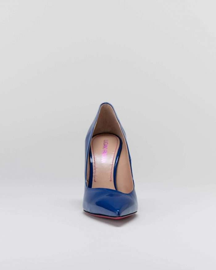 LUCIANO PADOVAN SIMPLE LINE Décolleté Robin PELLE VERNICIATA BLU Qualità