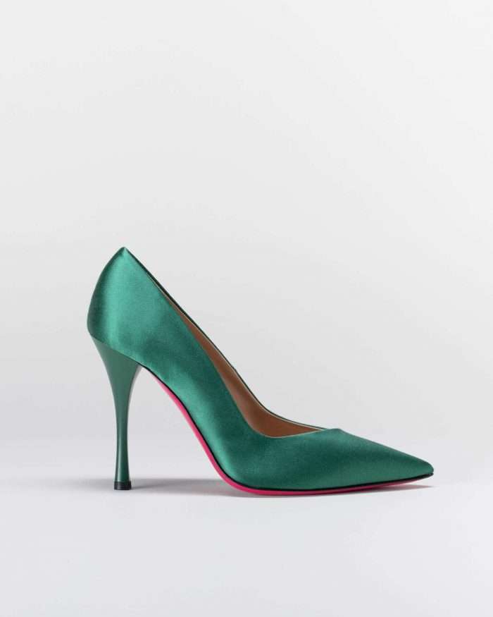 LUCIANO PADOVAN SIMPLE LINE DÉCOLLETÉ ROBIN RASO VERDE Vendita