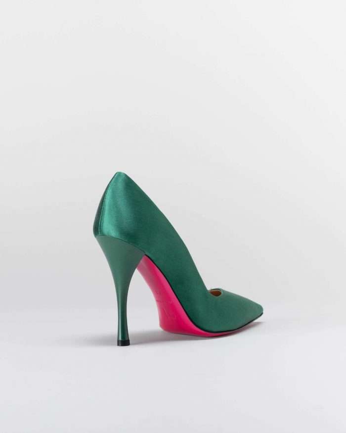 LUCIANO PADOVAN SIMPLE LINE DÉCOLLETÉ ROBIN RASO VERDE Vendita