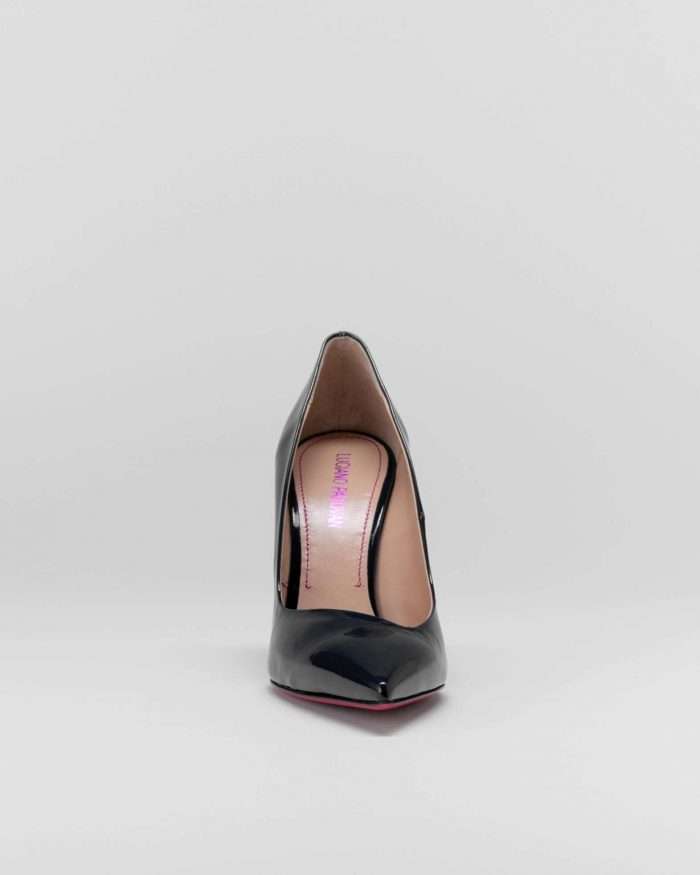 LUCIANO PADOVAN SIMPLE LINE DÉCOLLETÉ ROBIN PELLE VERNICIATA NERO- Luciano Padovan Online Shop Pezzi Unici