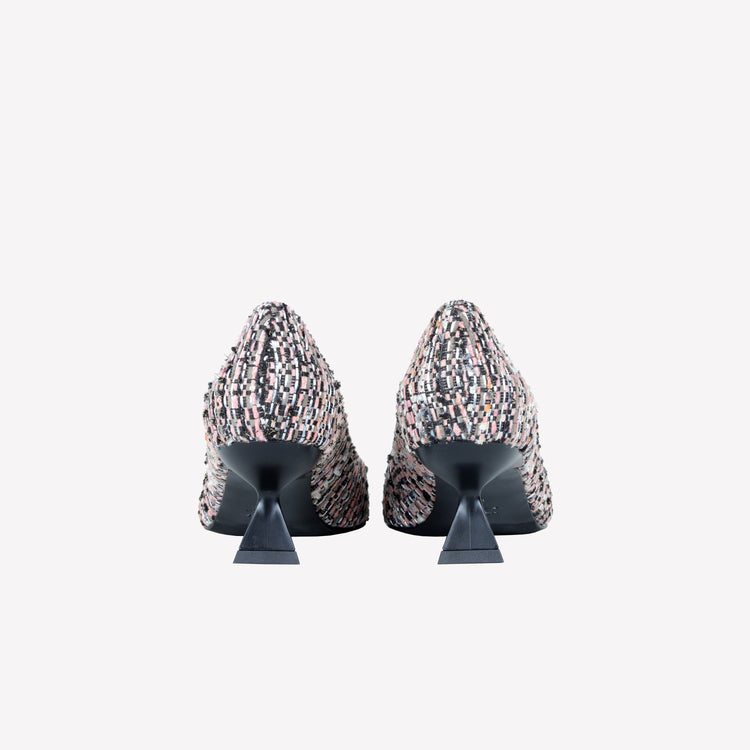 Roberto Festa DECOLLETE’ IN TESSUTO MULTICOLORE CON FIBBIA QUADRA STRASS EVILLY Outlet