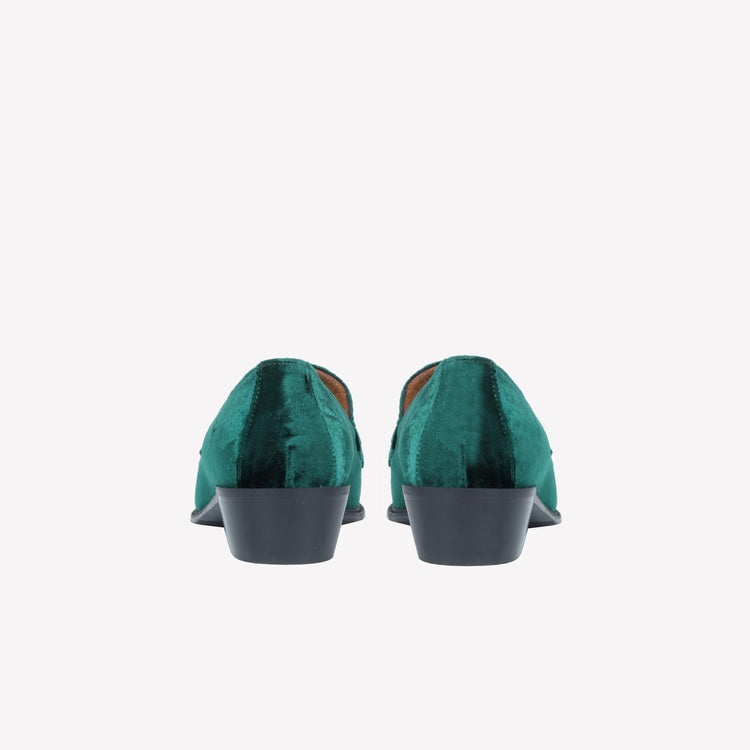 Roberto Festa MOCASSINO IN VELLUTO GREEN CON ACCESSORIO MORSETTO ORO AXEL Hotsell