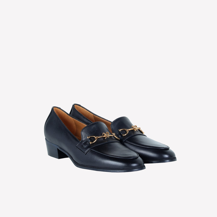 Roberto Festa MOCASSINO IN NAPPA CON ACCESSORIO MORSETTO ORO AXEL Vendita Economica