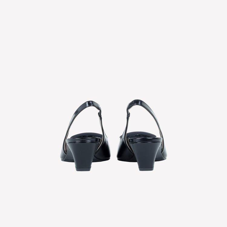 Roberto Festa SLINGBACK IN VITELLO SPAZZOLATO NERO CON FIBBIA GOMMATA DORIEN Vendite Flash