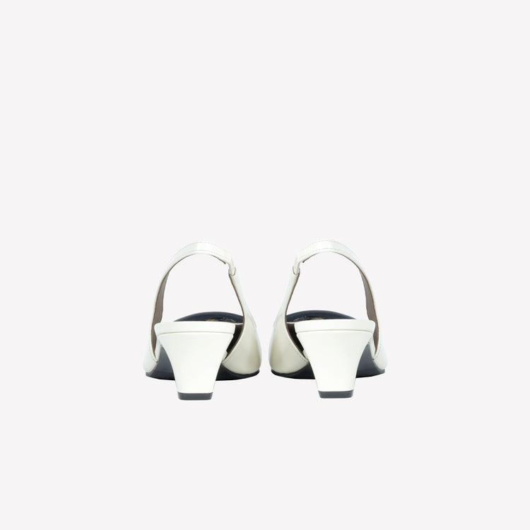 Roberto Festa SLINGBACK IN VITELLO SPAZZOLATO OFF WHITE CON FIBBIA GOMMATA DORIEN Negozio