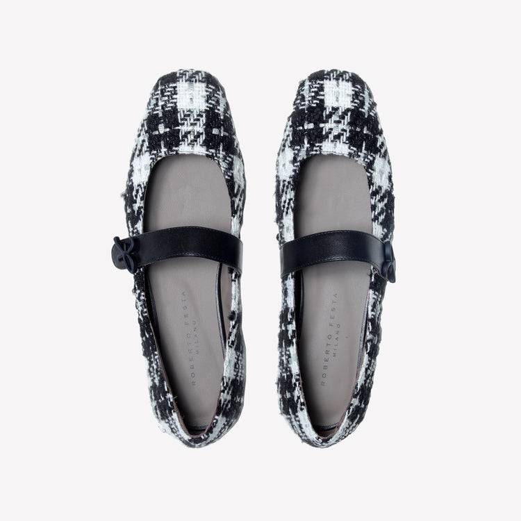 Roberto Festa BALLERINA IN TWEED CON CINTURINO SU COLLO DEL PIEDE CONNYS 2025