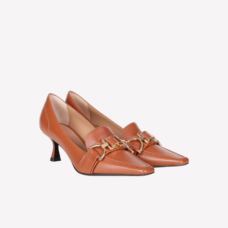 Roberto Festa MOCASSINO IN VITELLO COGNAC CON MORSETTO KESY Sconto