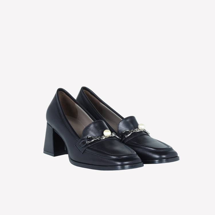 Roberto Festa MOCASSINO IN NAPPA NERO CON ACCESSORIO PERLA GERT Offerte