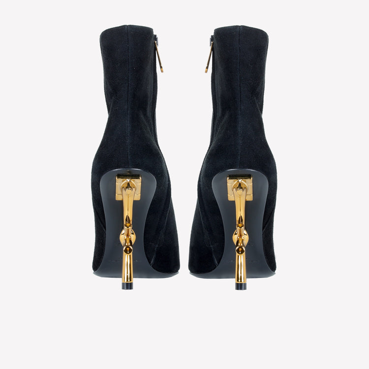 Roberto Festa ANKLE BOOT IN CAMOSCIO CON TACCO SCULTURA LOGO SCARLETT Negozio