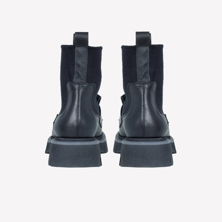 Roberto Festa ANKLE BOOT IN VITELLO CON ELASTICO IN LANA E FRANGIA IN PELLE PAULA Soddisfazione Garantita