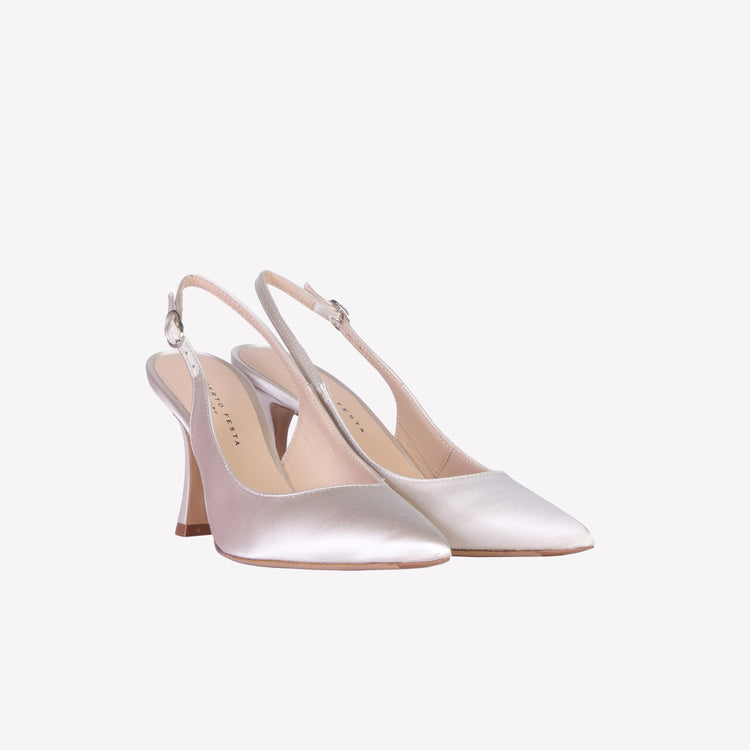 Roberto Festa SLINGBACK IN RASO PERLA LAVINIA Presa