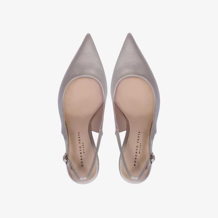 Roberto Festa SLINGBACK IN RASO PERLA LAVINIA Presa