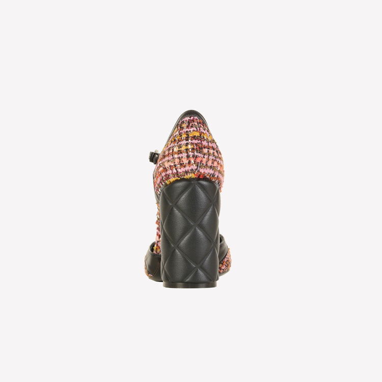 Roberto Festa DÉCOLLETÉ T-STRAP IN BOUCLÉ MULTICOLOR OLIMPYA Vendita Calda