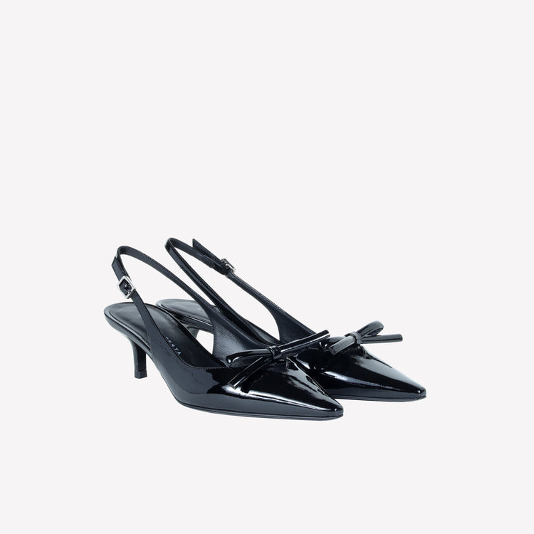Roberto Festa SLINGBACK IN VERNICE NERA CON FIOCCHETTO SENYA I Più Venduti
