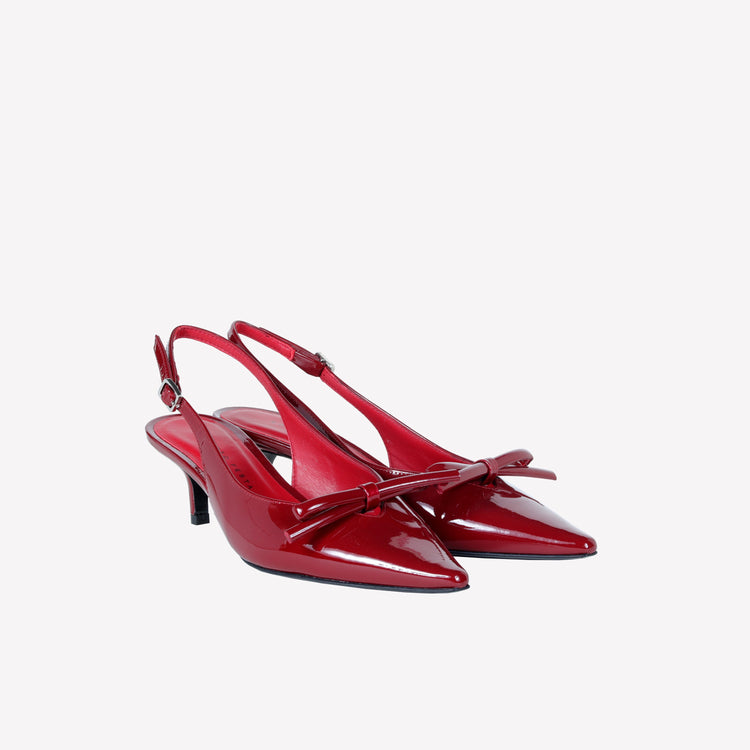 Roberto Festa SLINGBACK IN VERNICE ROSSA CON FIOCCHETTO SENYA Vendite Flash