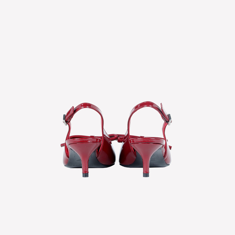 Roberto Festa SLINGBACK IN VERNICE ROSSA CON FIOCCHETTO SENYA Vendite Flash