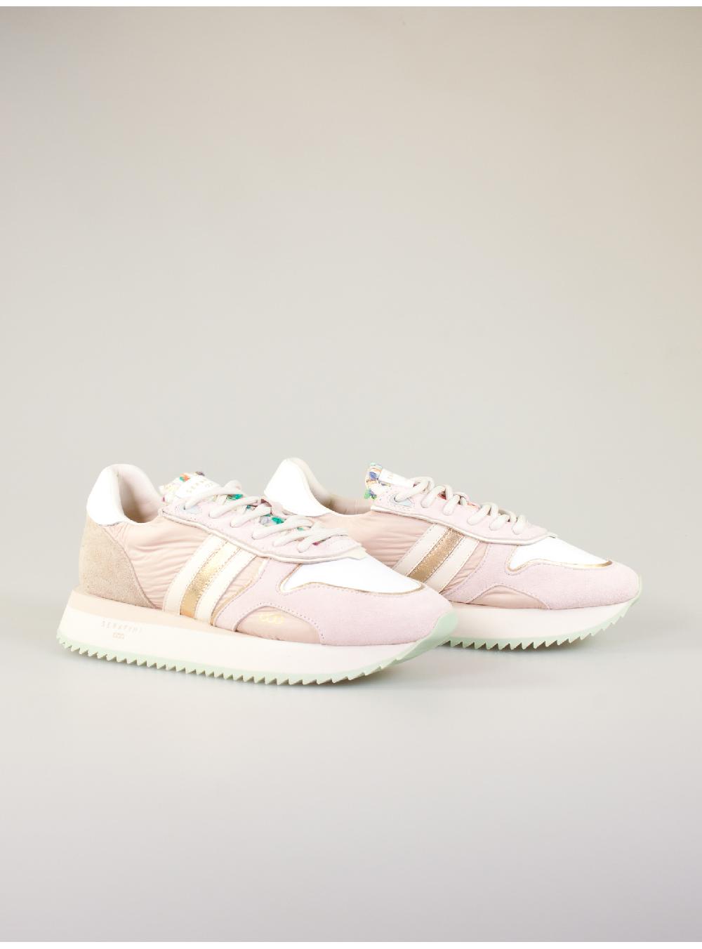 Serafini sneakers donna in pelle pelle laminata scamosciato nylon tessuto Serafini Shop Limitato a 3 giorni