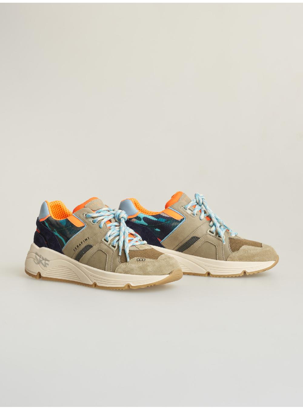 Serafini sneakers uomo in pelle scamosciato tessuto a rete nylon Serafini Shop Black Friday Prezzi