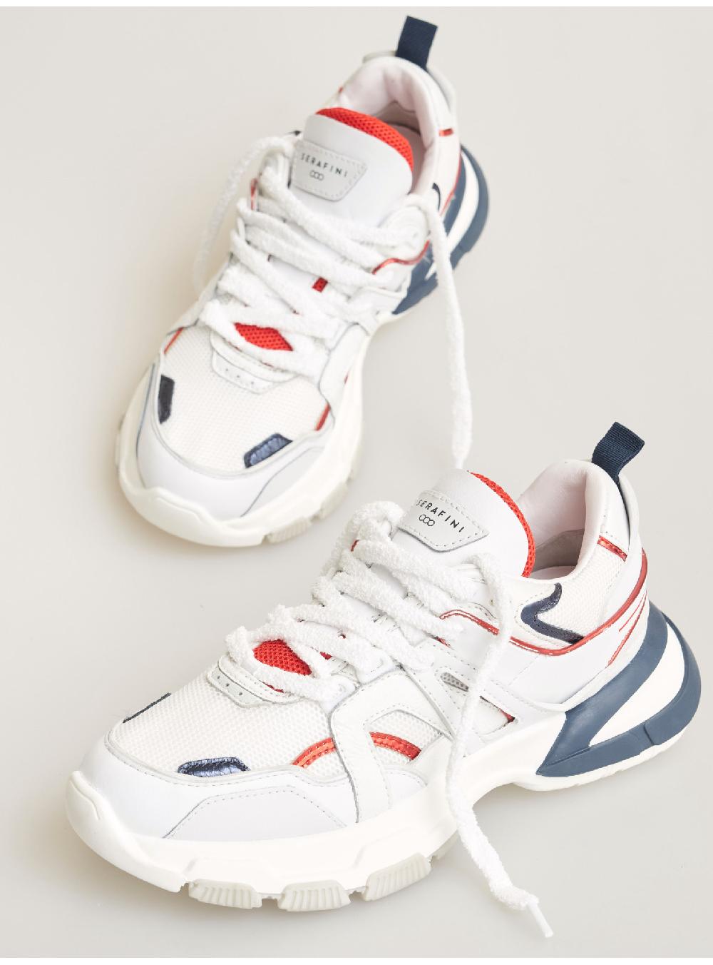Serafini sneakers donna in pelle pelle laminata tessuto a rete Serafini Shop Italy
