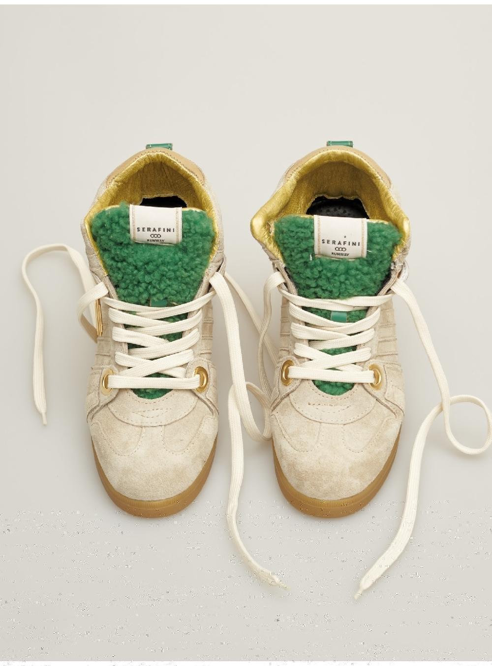 Serafini zeppa interna donna in scamosciato nabuck shearling Serafini Shop Grandi sconti