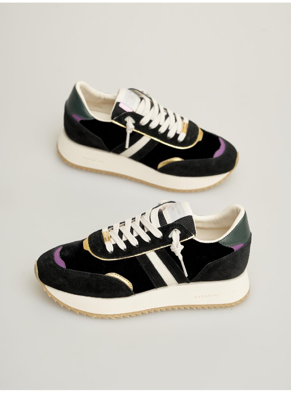 Serafini sneakers donna in velluto scamosciato pelle laminata pelle tessuto Serafini Shop Offerte speciali