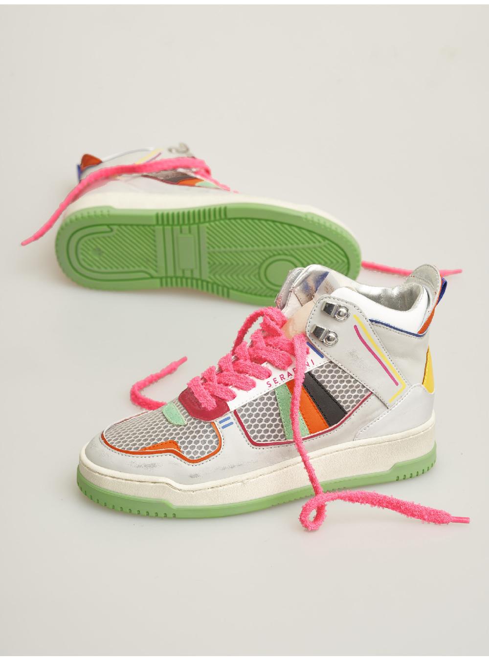 Serafini sneakers donna in pelle pelle laminata scamosciato tessuto a rete Serafini Shop Super sconto