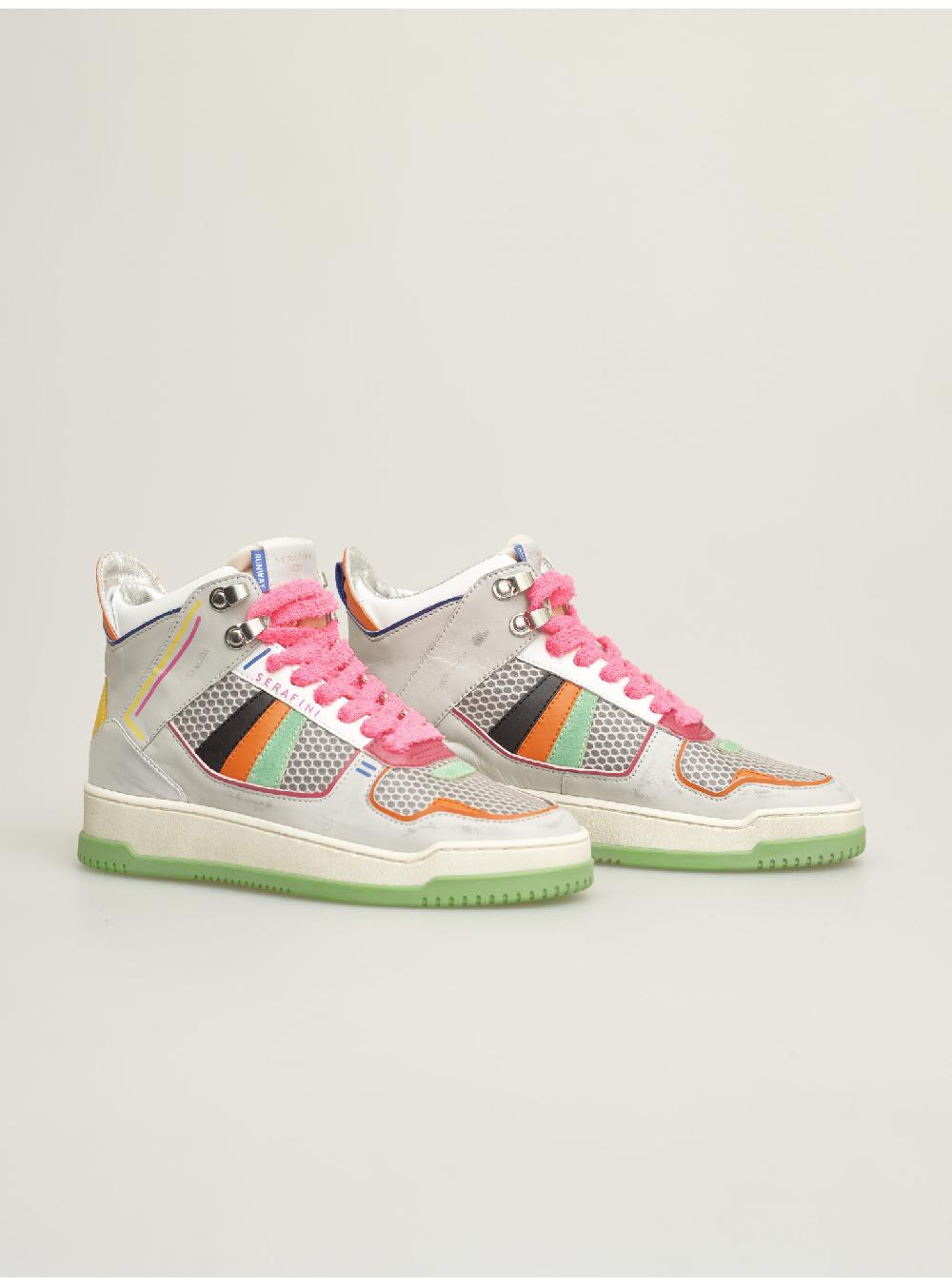 Serafini sneakers donna in pelle pelle laminata scamosciato tessuto a rete Serafini Shop Super sconto