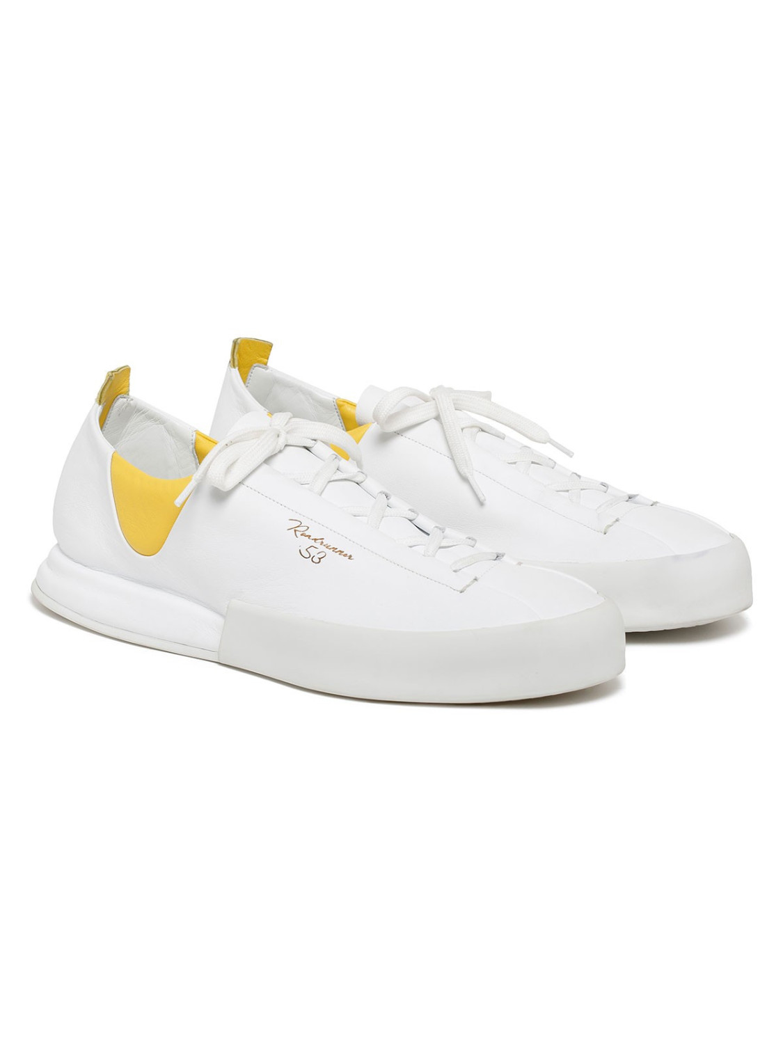 Silvano Sassetti Sneakers Epis bianco e giallo Italy