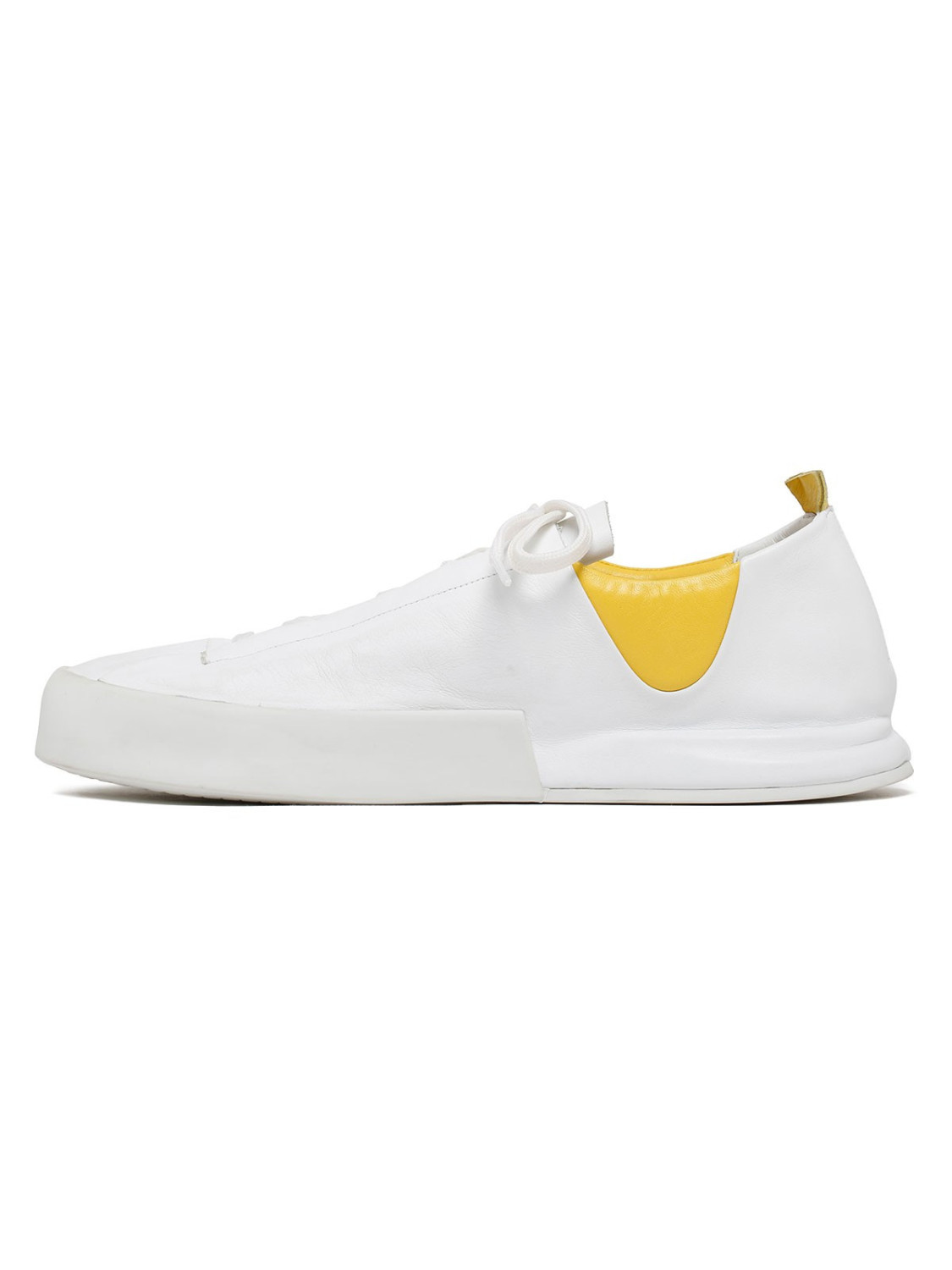 Silvano Sassetti Sneakers Epis bianco e giallo Italy