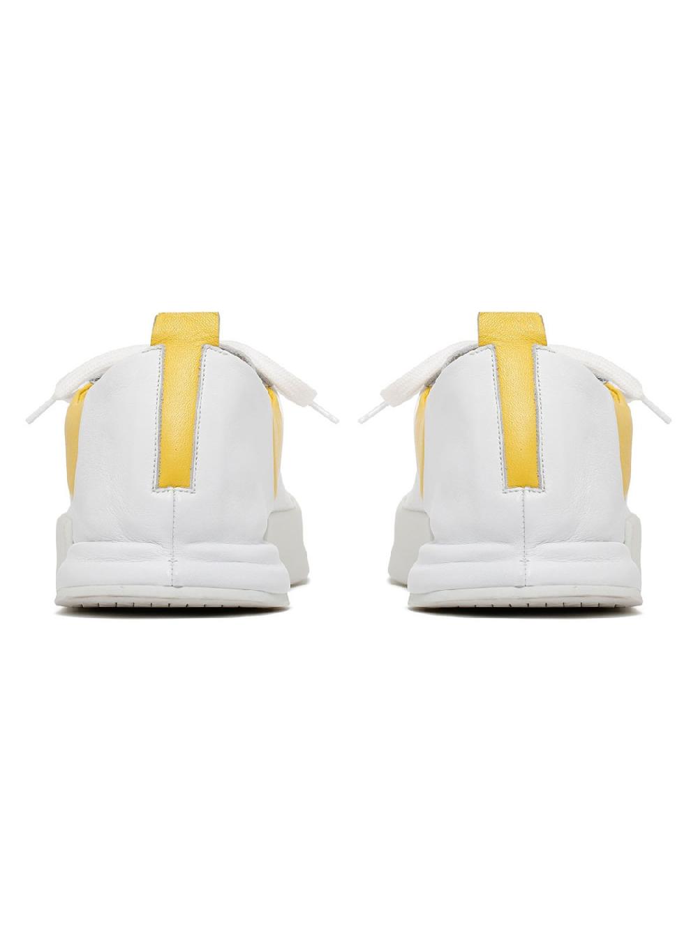 Silvano Sassetti Sneakers Epis bianco e giallo Italy