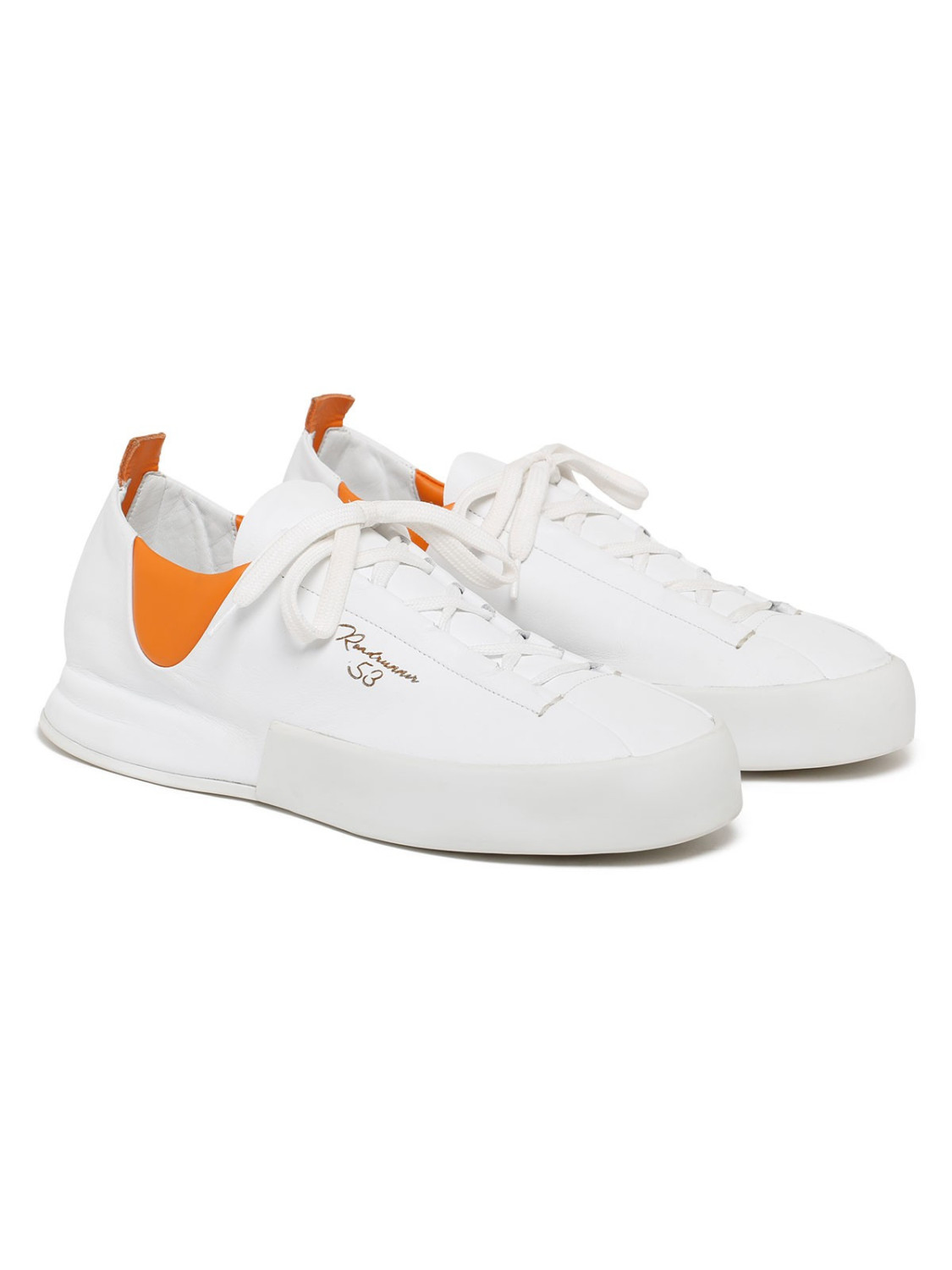 Silvano Sassetti Sneakers Incerti bianco e arancione Italia