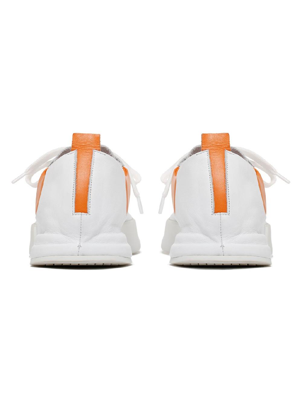 Silvano Sassetti Sneakers Incerti bianco e arancione Italia