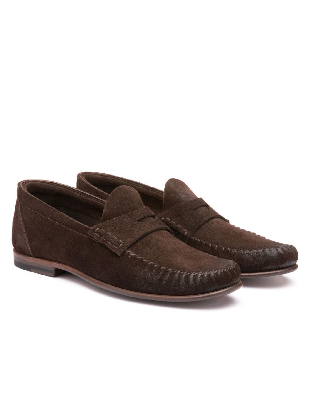Silvano Sassetti Mocassini Penny in pelle marrone scuro 2025