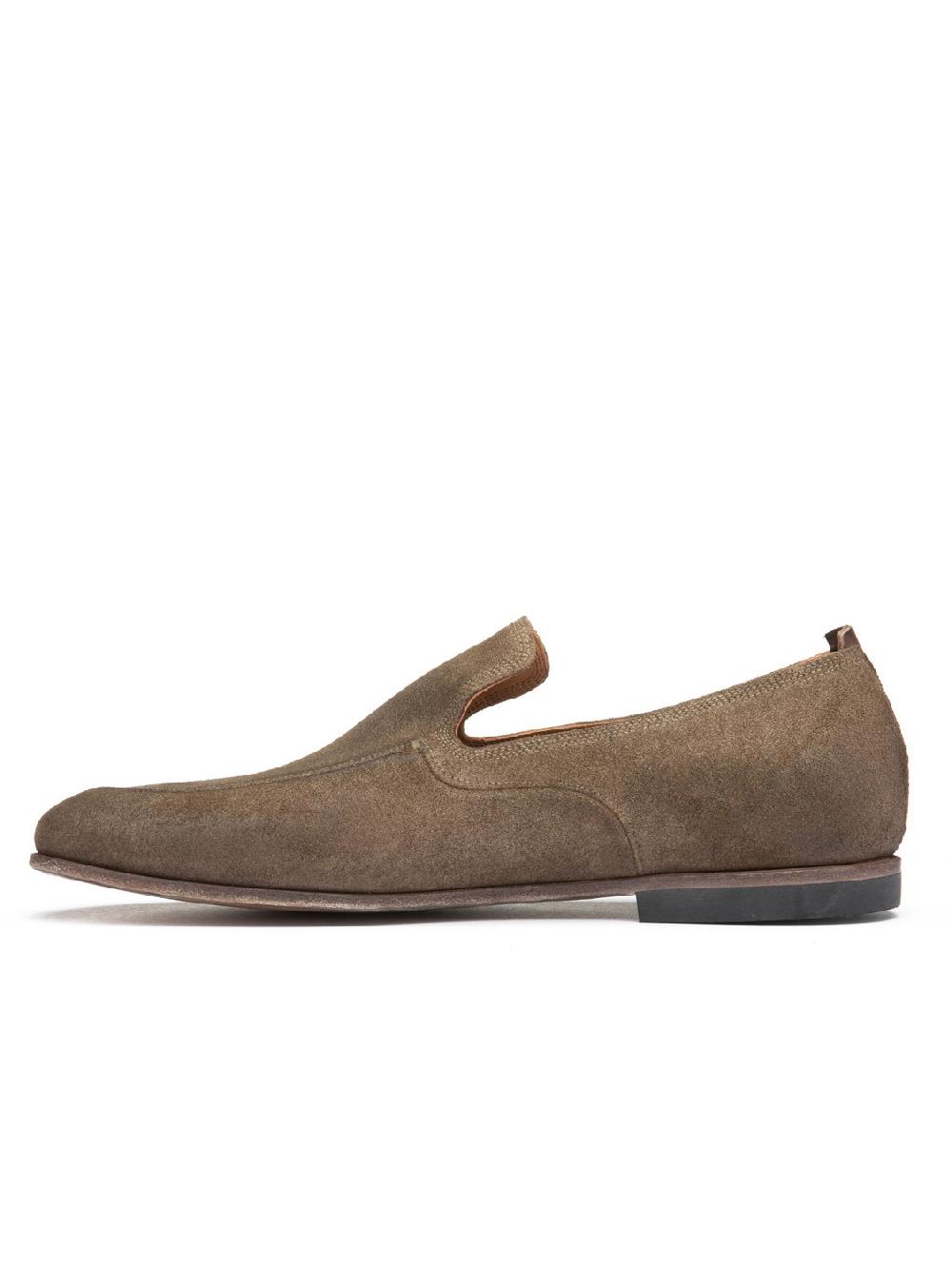 Silvano Sassetti Mocassini in suede color taupe In Linea