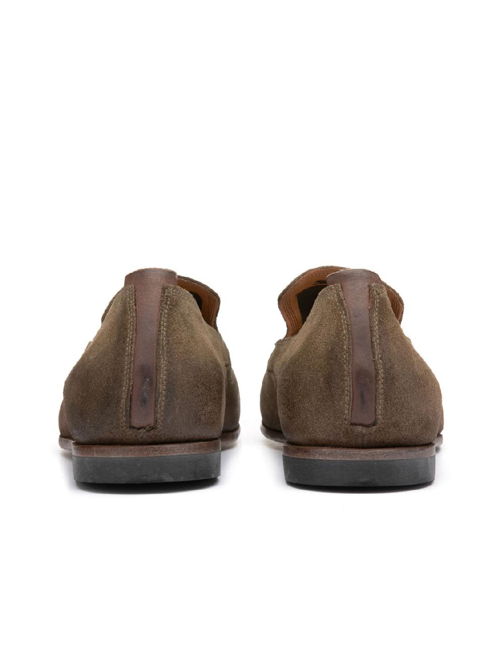 Silvano Sassetti Mocassini in suede color taupe In Linea