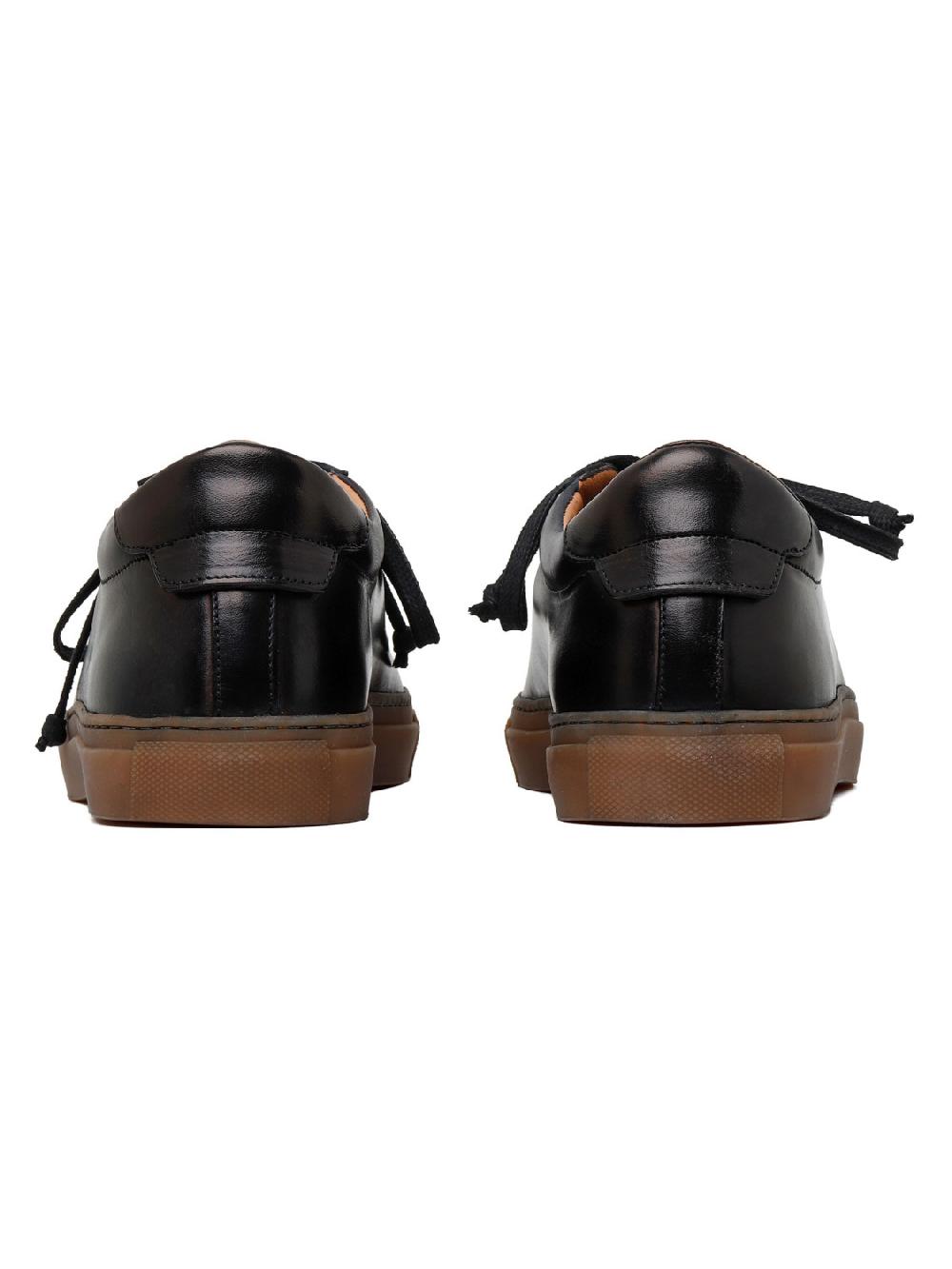 Silvano Sassetti Sneaker Romilly in pelle nera Presa