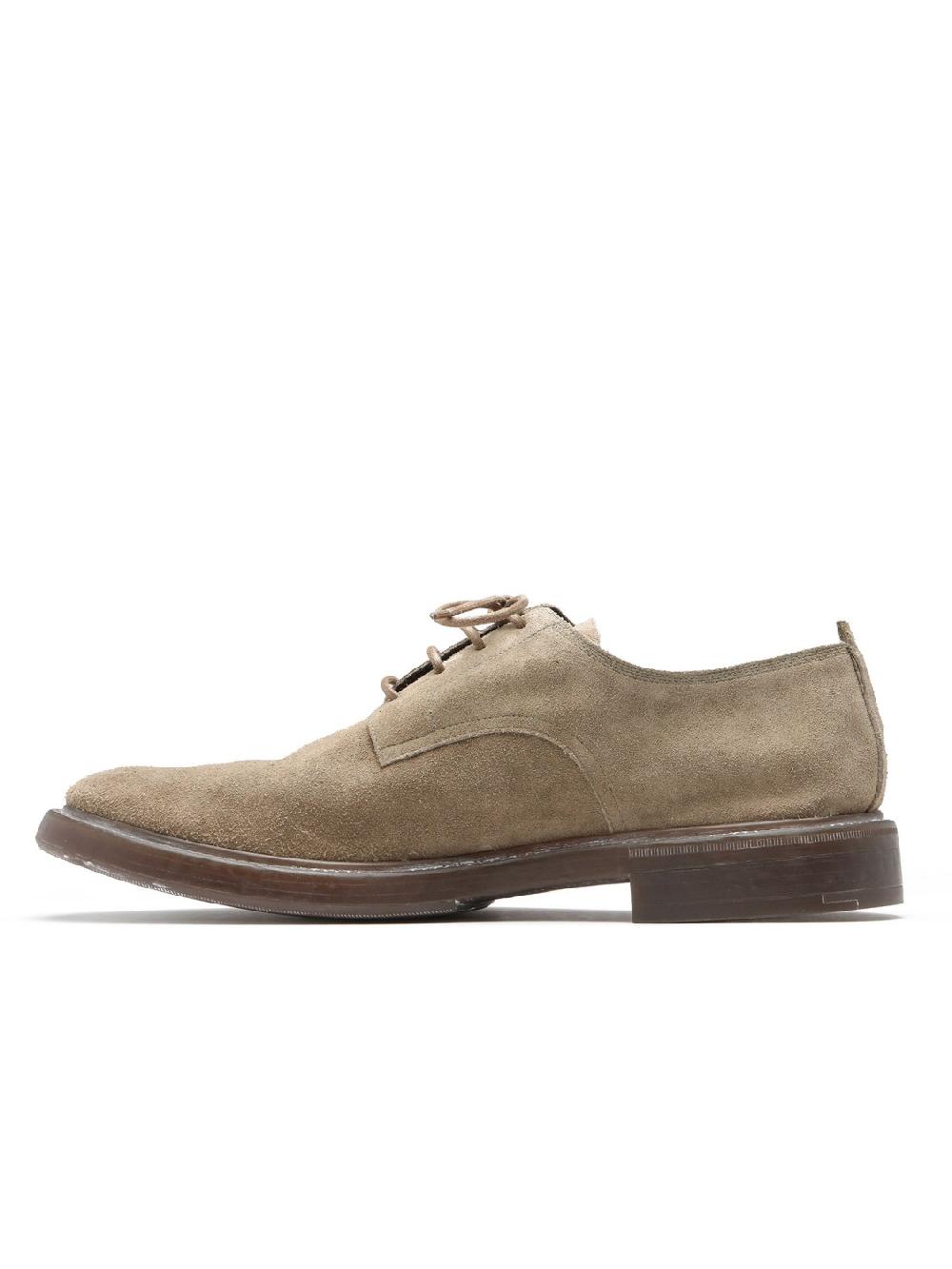 Silvano Sassetti Scarpe allacciate in suede color tortora In Vendita