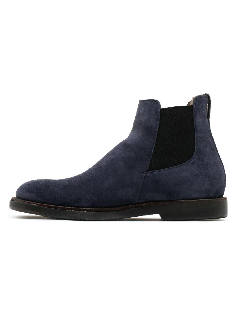 Silvano Sassetti Stivaletti in suede blu Vendita Calda