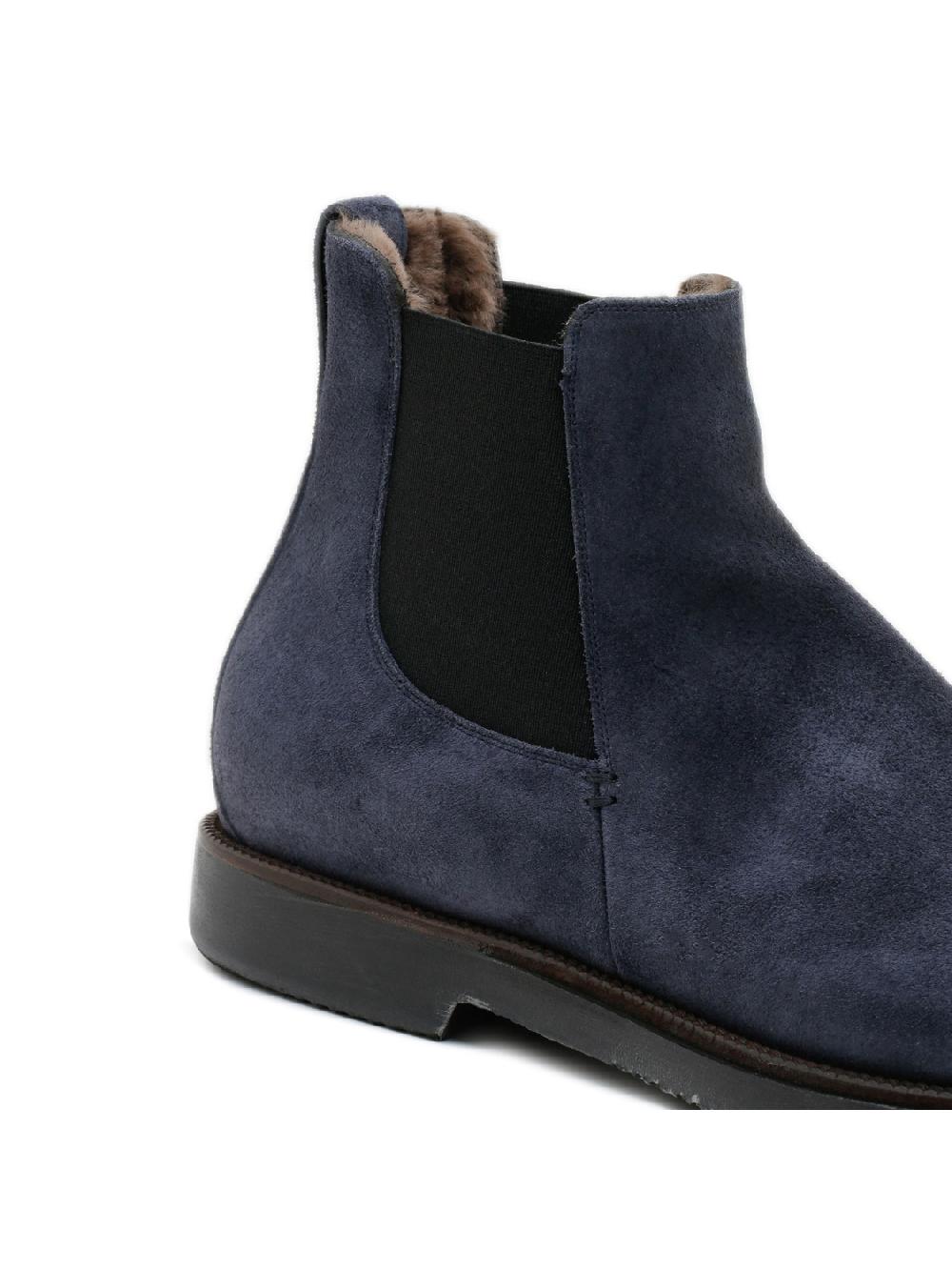 Silvano Sassetti Stivaletti in suede blu Vendita Calda