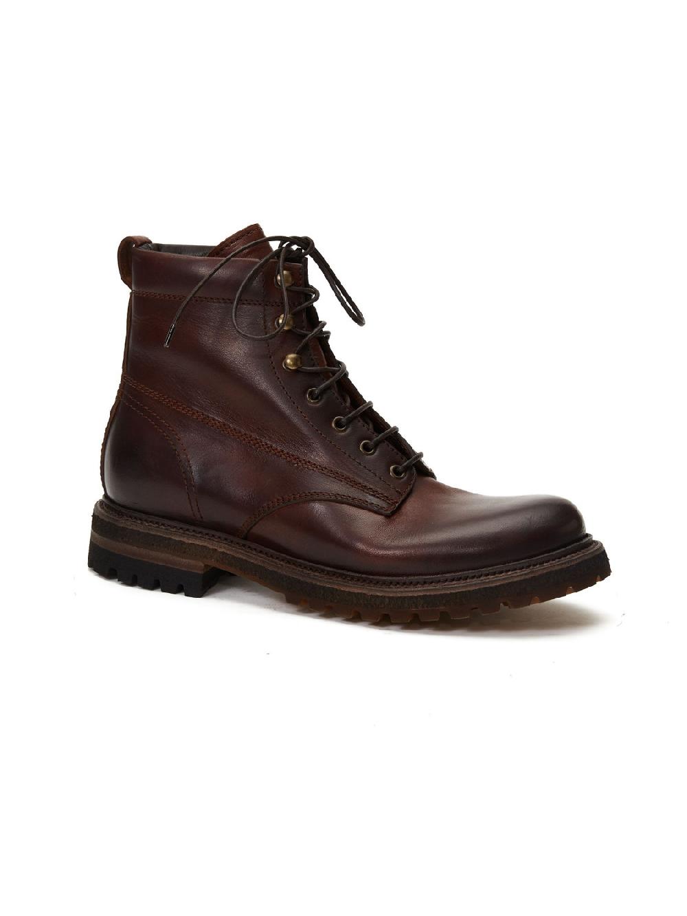 Silvano Sassetti Stivaletti in pelle marrone Saldi Di Fabbrica