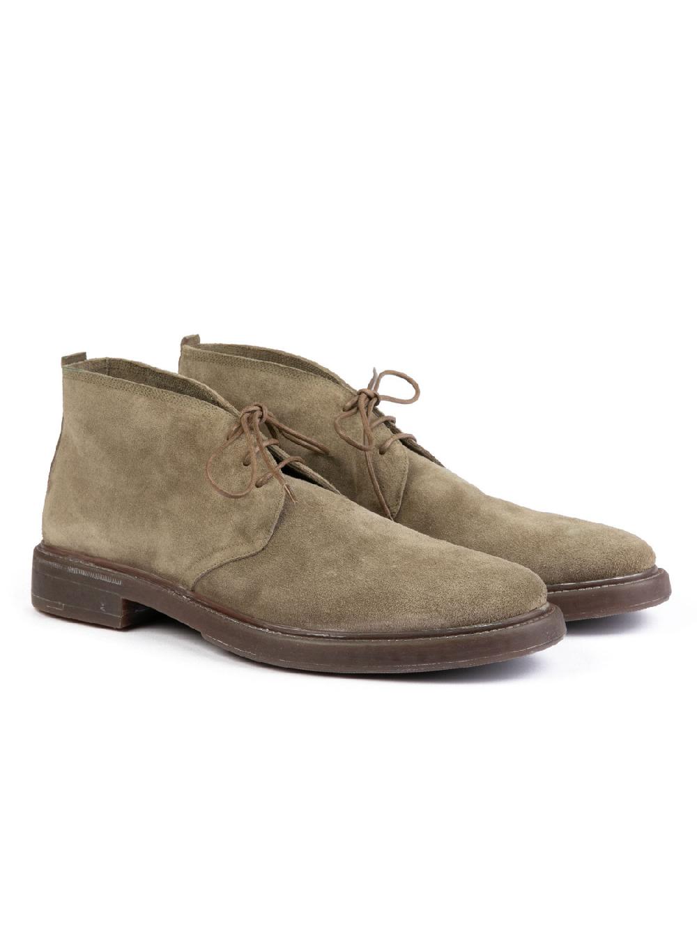 Silvano Sassetti Polacchini in suede color tortora 2025