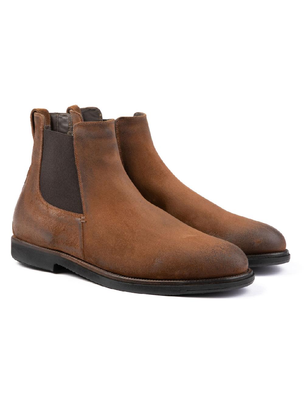 Silvano Sassetti Stivaletti in suede color brandy In Linea