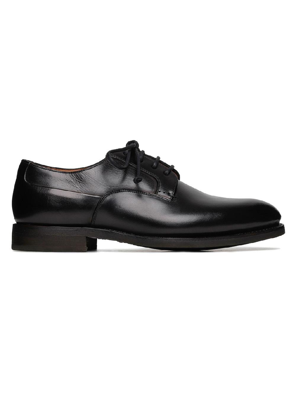 Silvano Sassetti Scarpe Derby Firenze in pelle nera Nuovo