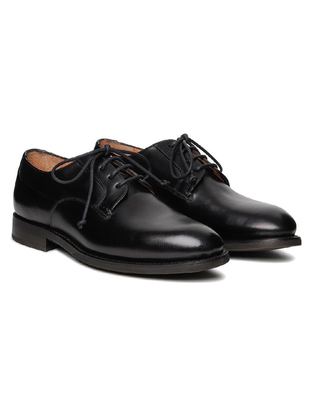 Silvano Sassetti Scarpe Derby Firenze in pelle nera Nuovo