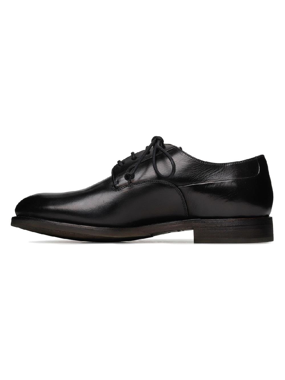 Silvano Sassetti Scarpe Derby Firenze in pelle nera Nuovo