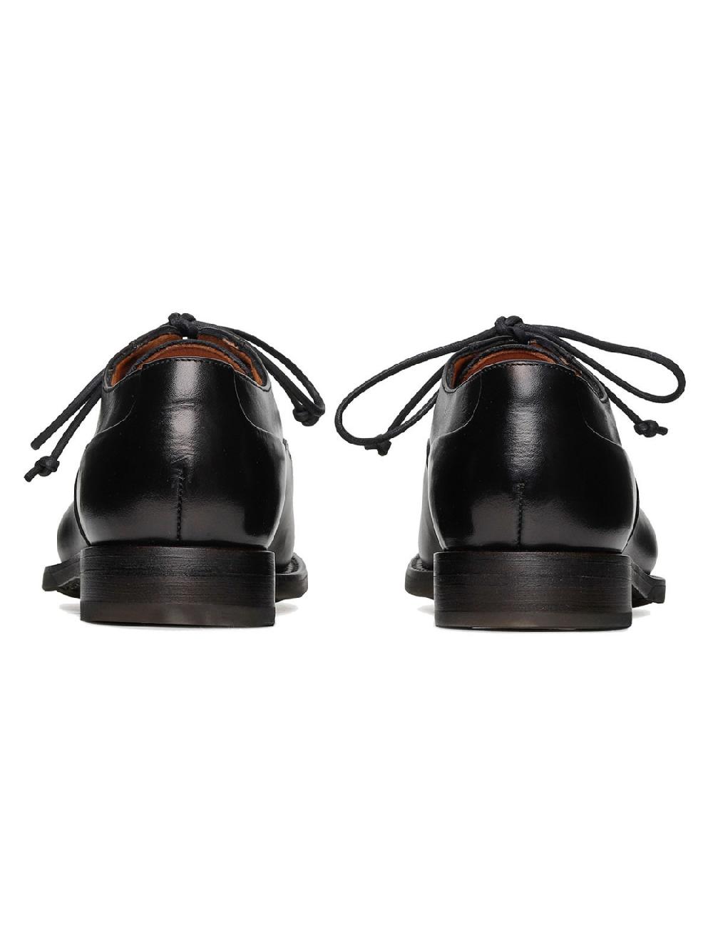 Silvano Sassetti Scarpe Derby Firenze in pelle nera Nuovo