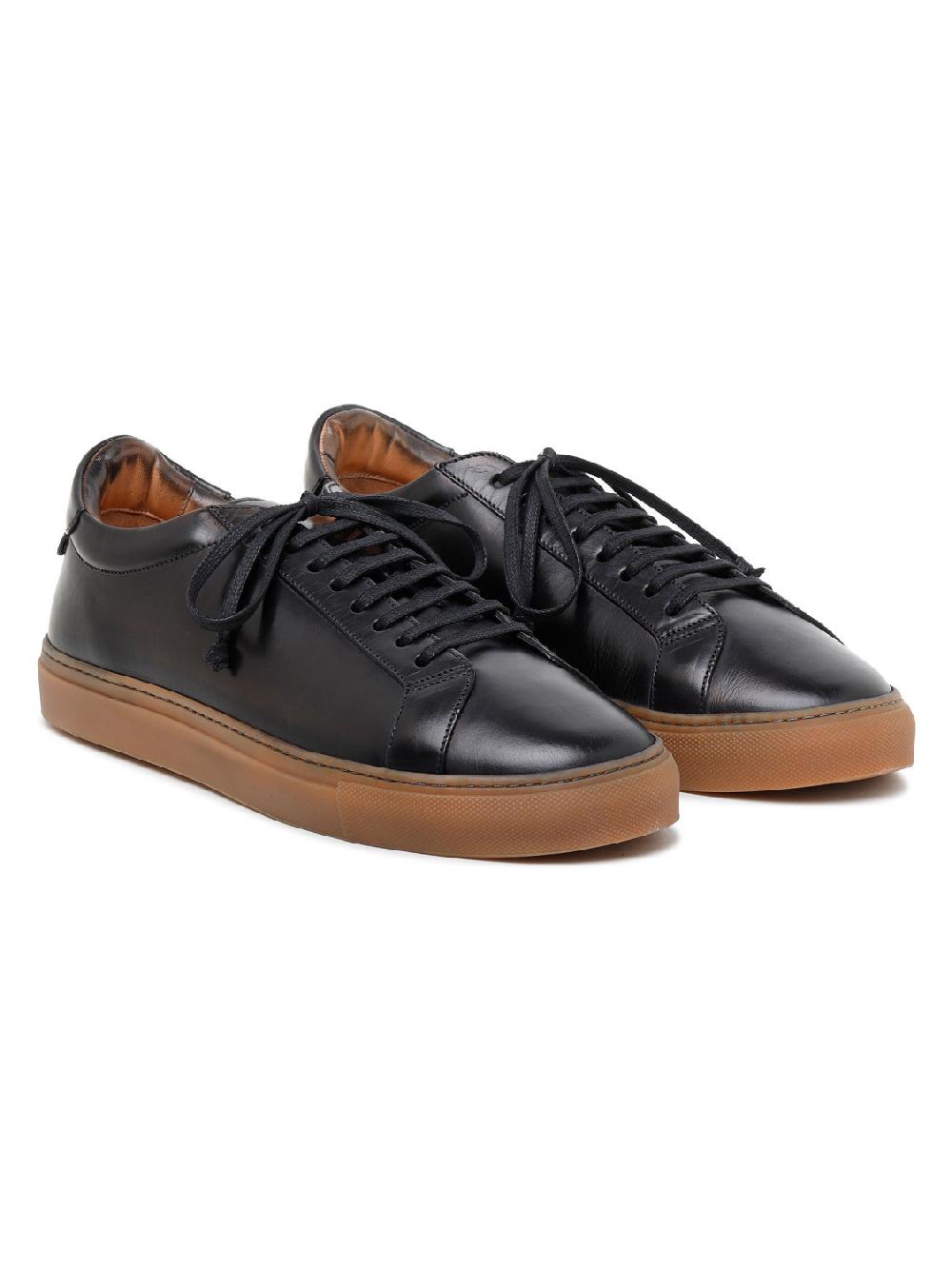 Silvano Sassetti Sneaker Romilly in pelle nera Vendita
